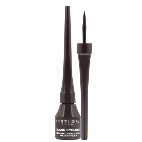 Prestige Cosmetics, Жидкая подводка для глаз, водостойкая, черная/коричневая 0,1 унции (3 мл)