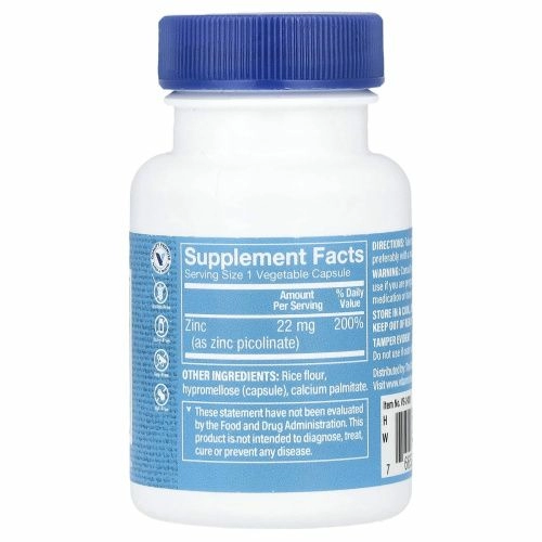 The Vitamin Shoppe, Пиколинат цинка, 100 растительных капсул
