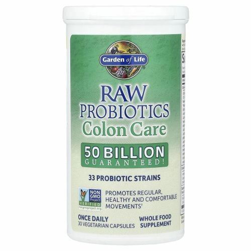 Garden of Life, Сырые пробиотики, Colon Care, 30 вегетарианских капсул