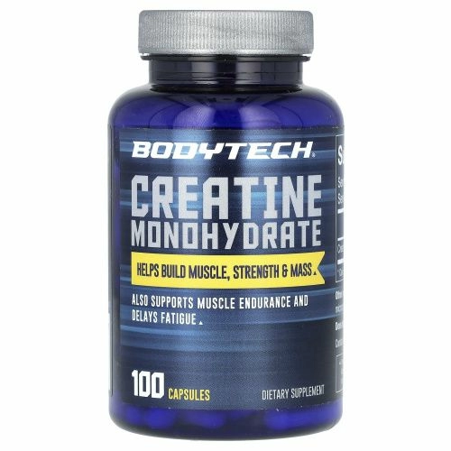 BodyTech, моногидрат креатина, 100 капсул
