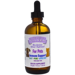 Sovereign Silver, Биоактивный серебряный гидрозоль, для животных, капли для поддержки иммунитета, 4 унции (118 мл)