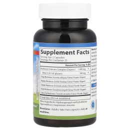 Carlson, Органическая смесь для иммунитета грибов, 50 вегетарианских капсул