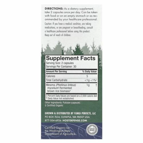 Fungi Perfecti, Mesima, 60 растительных капсул