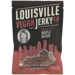 Louisville Vegan Jerky Co, Soy Jerky, кленовый бекон, 85,05 г (3 унции)