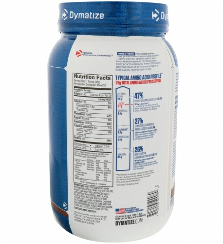 Dymatize Nutrition, Elite 100% Whey Protein Powder, Chocolate Fudge, 2 lbs (907 g)