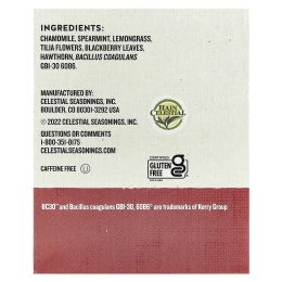 Celestial Seasonings, Wellness Tea, пробиотики Sleepytime®, без кофеина, 18 чайных пакетиков по 25 г (0,89 унции)