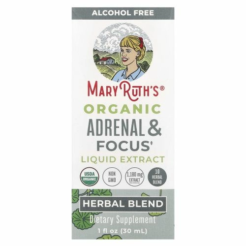 MaryRuth's, Органический жидкий экстракт для надпочечников и фокуса Focus, без спирта, 30 мл (1 жидк. унц.)