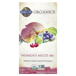 Garden of Life, Women's Multi 40+, цельнопищевые мультивитамины, 120 веганских таблеток