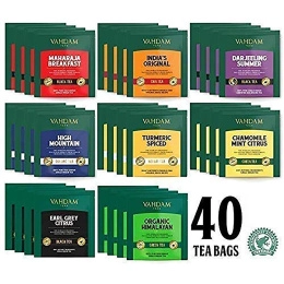 Vahdam Teas, Founder's Select, ассорти чаев, 40 чайных пакетиков, 80 г ,(2,82 унции)