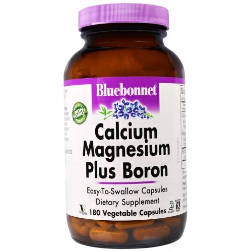 Bluebonnet Nutrition, Кальций, магний, бор, 180 капсул в растительной оболочке