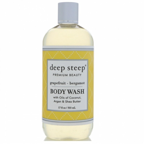 Deep Steep, Гель для душа, грейпфрут и бергамот, 17 ж. унц. (503 мл)