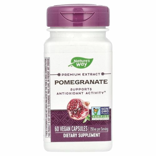 Nature's Way, Premium Extract, гранат, 350 мг, 60 веганских капсул