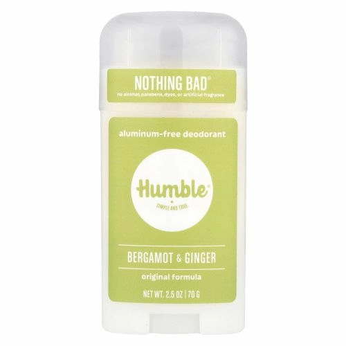 Humble Brands, Дезодорант без алюминия, бергамот и имбирь, 70 г (2,5 унции)