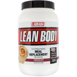 Labrada Nutrition, Коктейль с высоким содержанием белка Lean Body, заменитель пищи, вкус булочки с корицей, 2,47 ф. (1120 г)