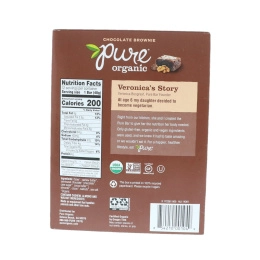 Pure Organic, Органические шоколадные брауни, 12 батончиков, 1,7 унции (48 г) каждый