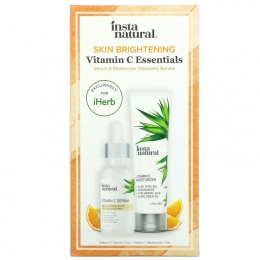InstaNatural, Осветление кожи Vitamin C Essentials, набор сыворотки и увлажняющего крема Discovery, 1 набор