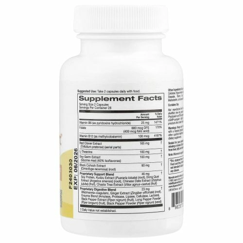 Super Nutrition, добавка для поддержки в период менопаузы, 56 растительных капсул