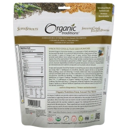 Organic Traditions, Sprouted Chia & Flax Seed Powder, 16 oz (454 g)