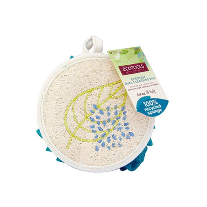 EcoTools, Двойная чистящая подушка от EcoPouf, 1 подушка