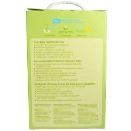 i play Inc., Зеленые ростки, лоток для холодильника для свежего детского питания, розовый, 1 лоток