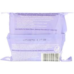 Neutrogena, Салфетки для снятия макияжа, для спокойного сна, 25 предварительно увлажненных салфеток
