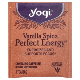 Yogi Tea, Perfect Energy®, ваниль, 16 чайных пакетиков, 32 г (1,12 унции)