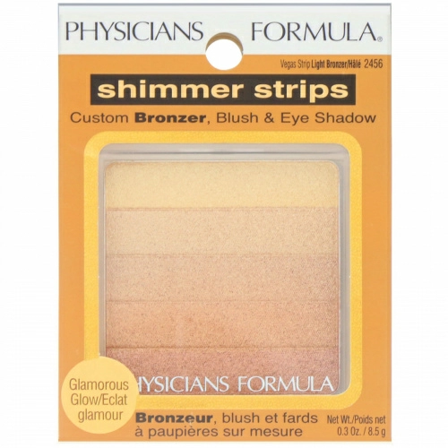Physicians Formula, Мерцающие полоски, Вегас/легкий бронзер, 8,5 г (0,3 унции)