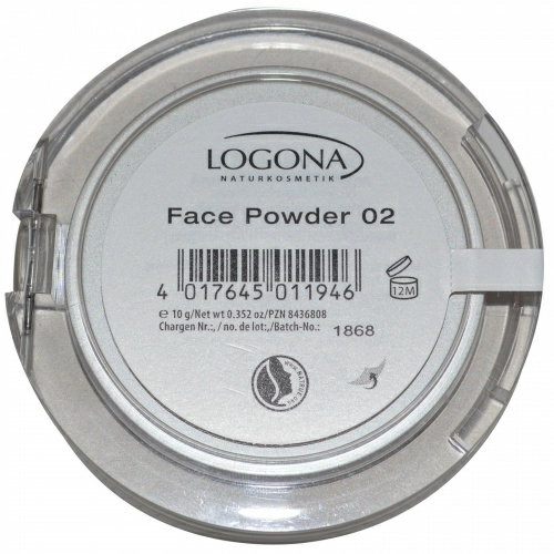 Logona Naturkosmetik, Пудра для лица средне-бежевого оттенка 02, 10 г