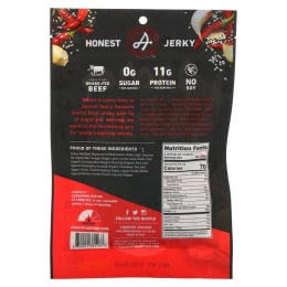 Country Archer Jerky, Вяленая говядина травяного откорма, без сахара, пряный кунжут и чеснок, 56 г (2 унции)