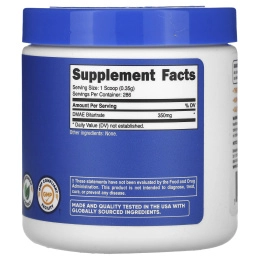 Nutricost, битартрат ДМАЭ, без добавок, 350 мг, 100 г (3,5 унции)