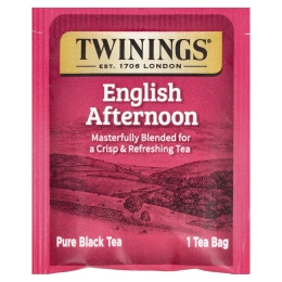 Twinings, Чистый черный чай, английский полдник, 20 чайных пакетиков, 40 г (1,41 унции)