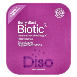 Diso, Biotic, ягодный вкус, 30 полосок для полости рта