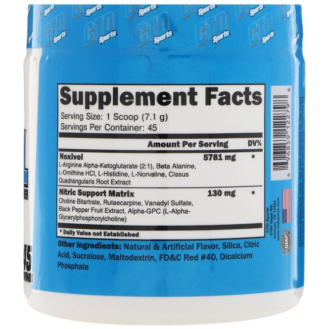 CTD Sports, Noxivol порошок, фруктовый пунш, 11,3 унц. (320 г)