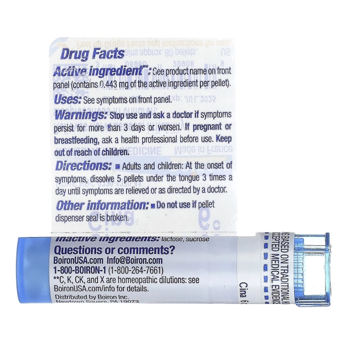 Boiron, Single Remedies, Полынь цитварная, 6C, прибл. 80 гранул