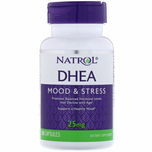 Natrol, ДГЭА, 25 мг, 90 капсул