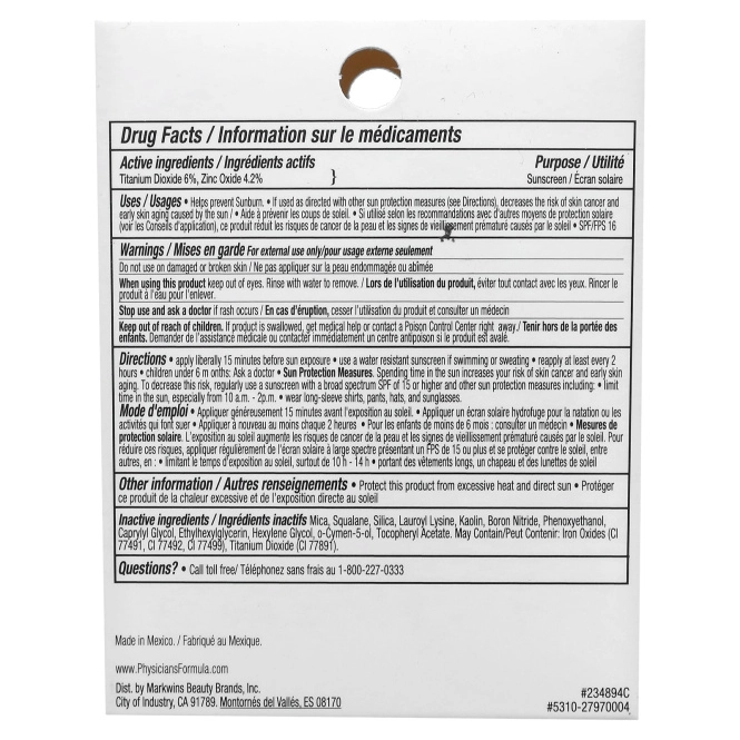 Physicians Formula, Mineral Wear, Минеральная пудра для лица, SPF 16, Buff Beige 2797, 0,3 унции (9 г)