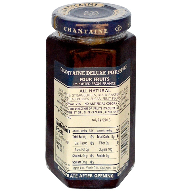 Chantaine, Пресервы люкс, четыре фрукта, 11,5 унции (325 г)