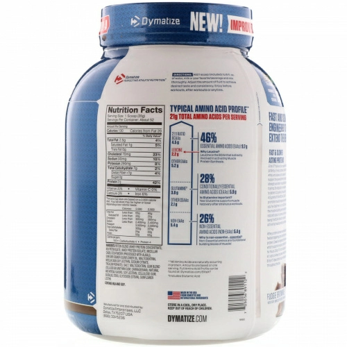 Dymatize Nutrition, Elite XT, белковый порошок со вкусом шоколадно-ирисового кекса, 1,8 кг (4 фунта)