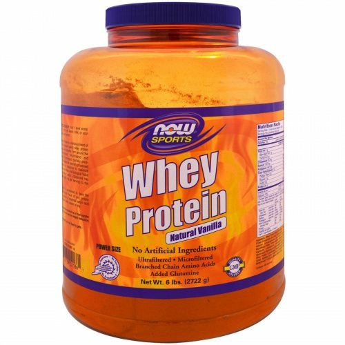 Now Foods, Сывороточный протеин, натуральная ваниль, 6 фунтов (2722 г)