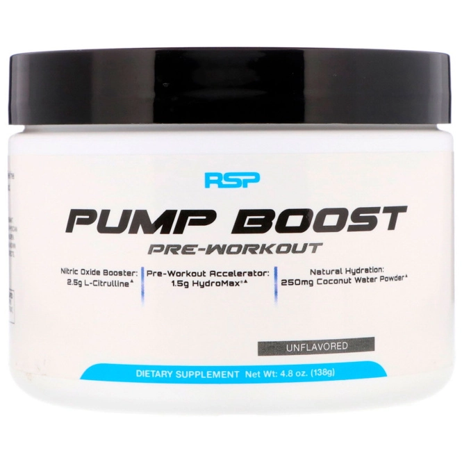 RSP Nutrition, Pump Boost Pre-Workout, Unflavored, 4.8 oz (138 g)