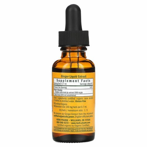 Herb Pharm, Имбирь, зрелое корневище, 1 жидкая унция (30 мл)