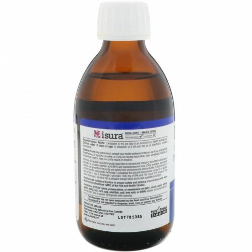Natural Factors, Rx Omega-3, натуральный апельсиновый вкус, 8 жидк. унц. (237 мл)