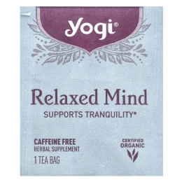 Yogi Tea, Relaxed Mind, чай без кофеина, 16 чайных пакетиков, 32 г (1,12 унции)