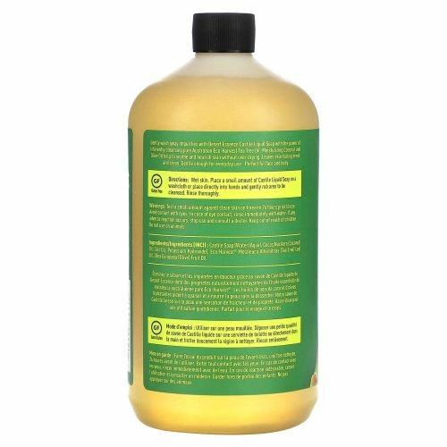 Desert Essence, Кастильское жидкое мыло с экологически чистым маслом чайного дерева, 32 жидких унции (960 мл)