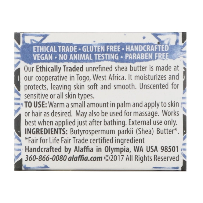 Alaffia, Shea Butter, Unscented, 2 oz (57 g)