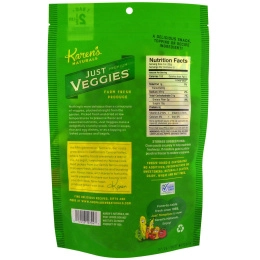 Karen's Naturals, Овощи сушеные высшего сорта, Just Veggies (натуральные овощи), 224 г (8 oz)