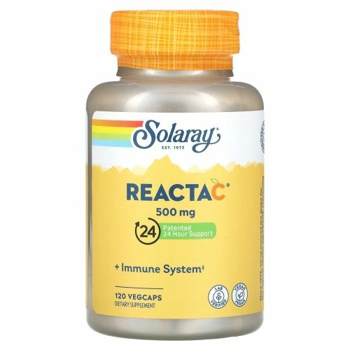 Solaray, Reacta-C, 500 мг, 120 вегетарианских капсул