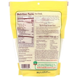 Bob's Red Mill, Органическая кокосовая мука, без глютена, 453 г (16 унций)