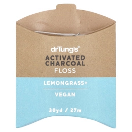 Dr. Tung's, Зубная нить с активированным углем, лемонграсс, 30 ярдов (27 м)