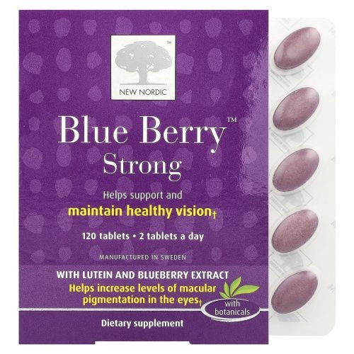 New Nordic, Blue Berry Strong 120 таблеток
